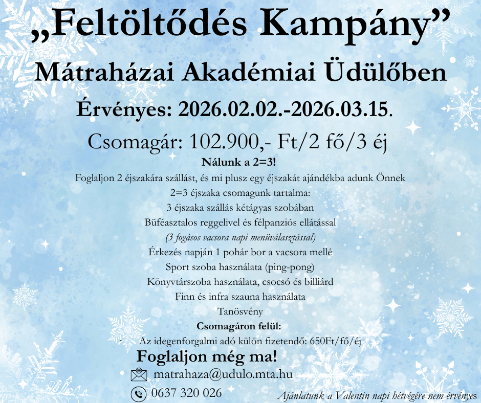 Visit Hungary Feltöltődés Kampány Mátraháza
