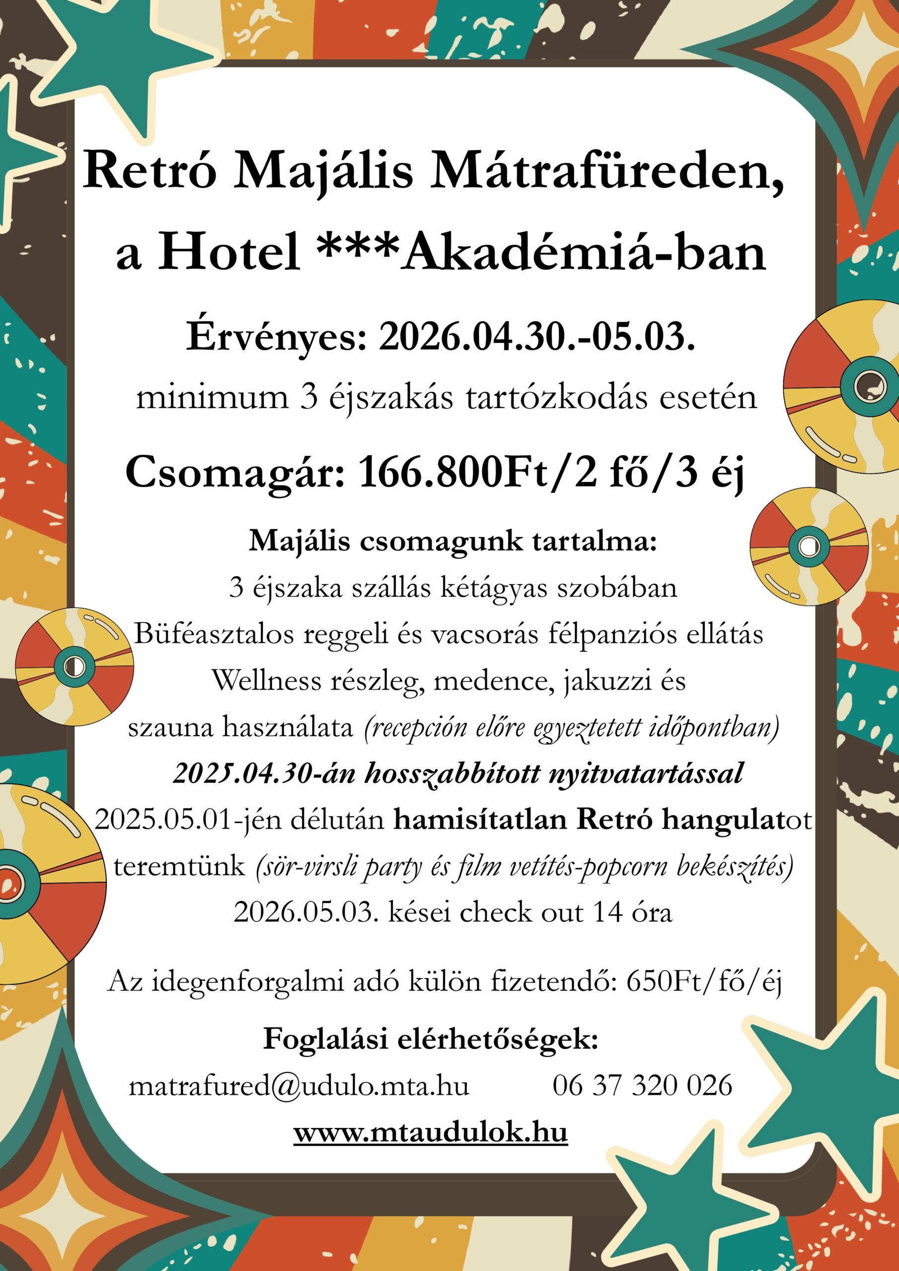 Mátrafüred Hotel Akadémia Retro Majális